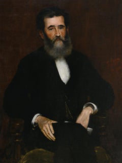 "Portrait of Louis Prang" William Merritt Chase, Impressionist Portrait