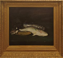"Still Life of Fish" William Merritt Chase, American Impressionist Bravura