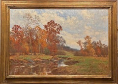 William Merritt Post, Listed American Artist, New England Landscape