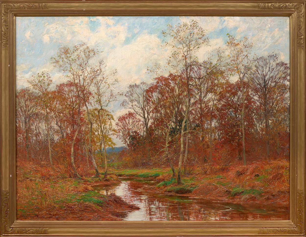 River Landscape, Autumn  - Painting by William Merritt Post