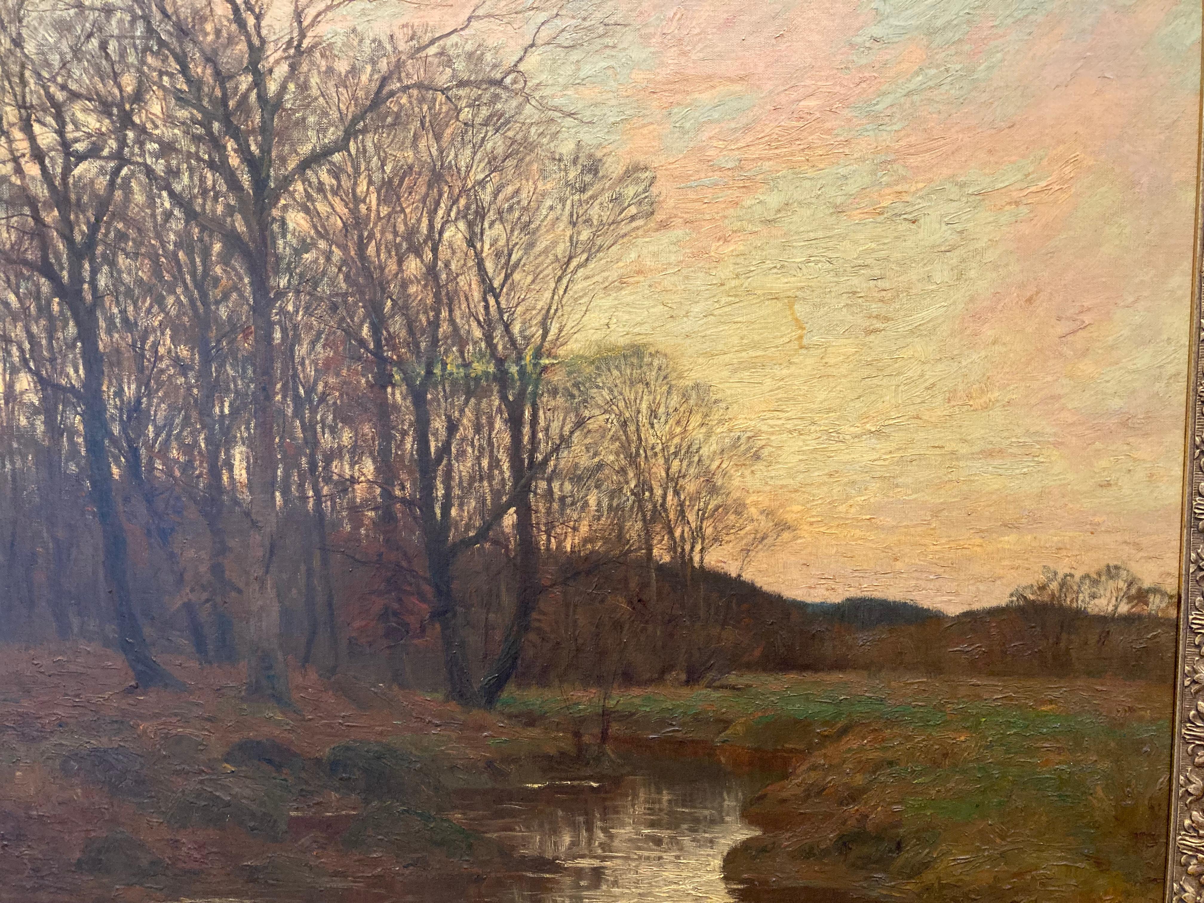 Sunset at Forest's Edge - Painting by William Merritt Post