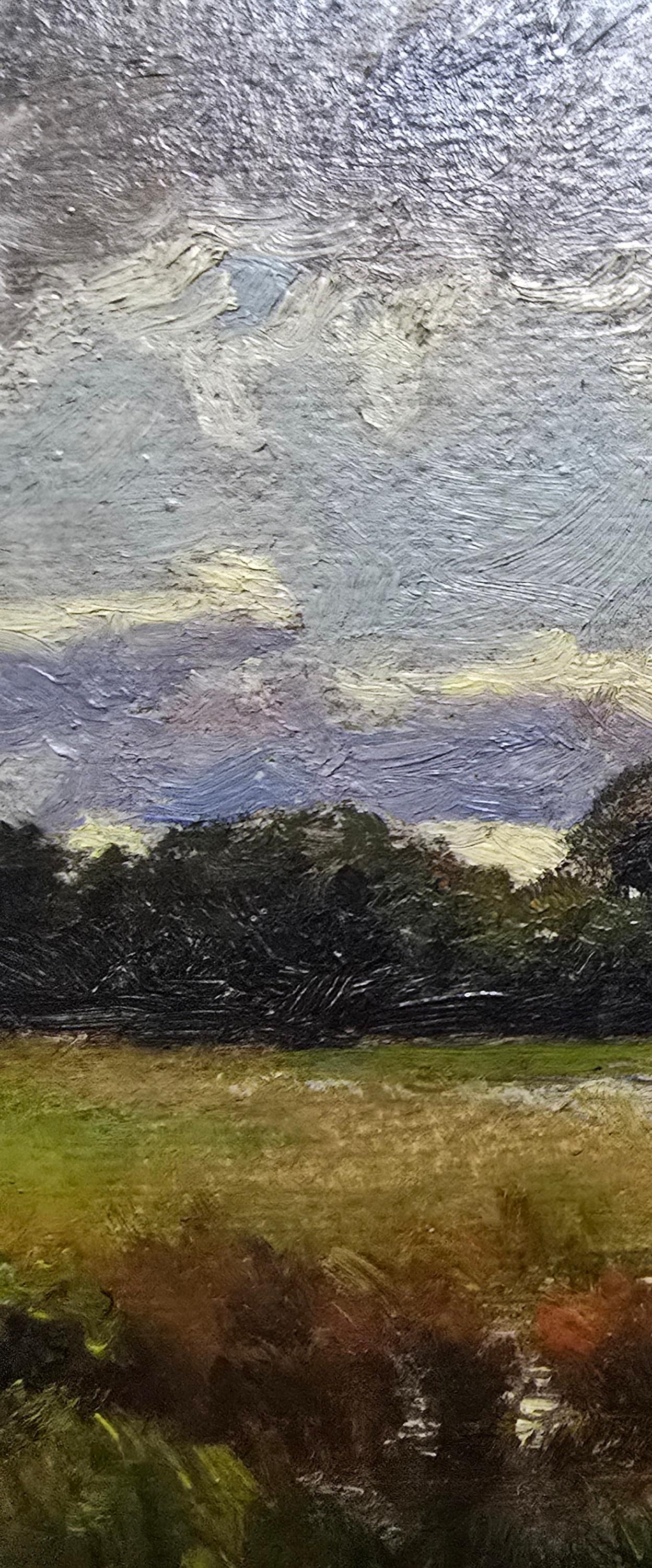 Temps venteux 1892 - Impressionnisme américain Painting par William Merritt Post