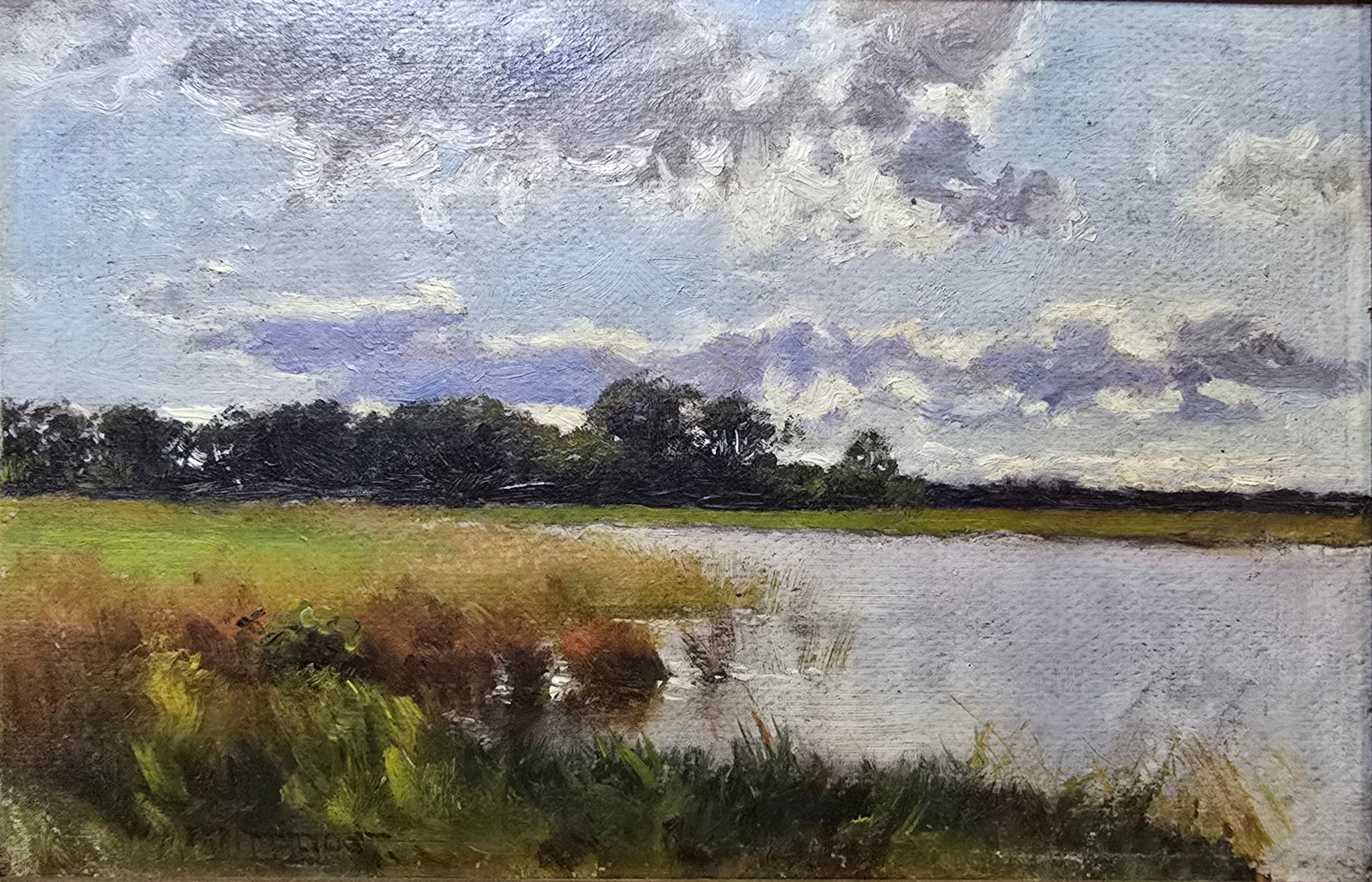 Landscape Painting William Merritt Post - Temps venteux 1892