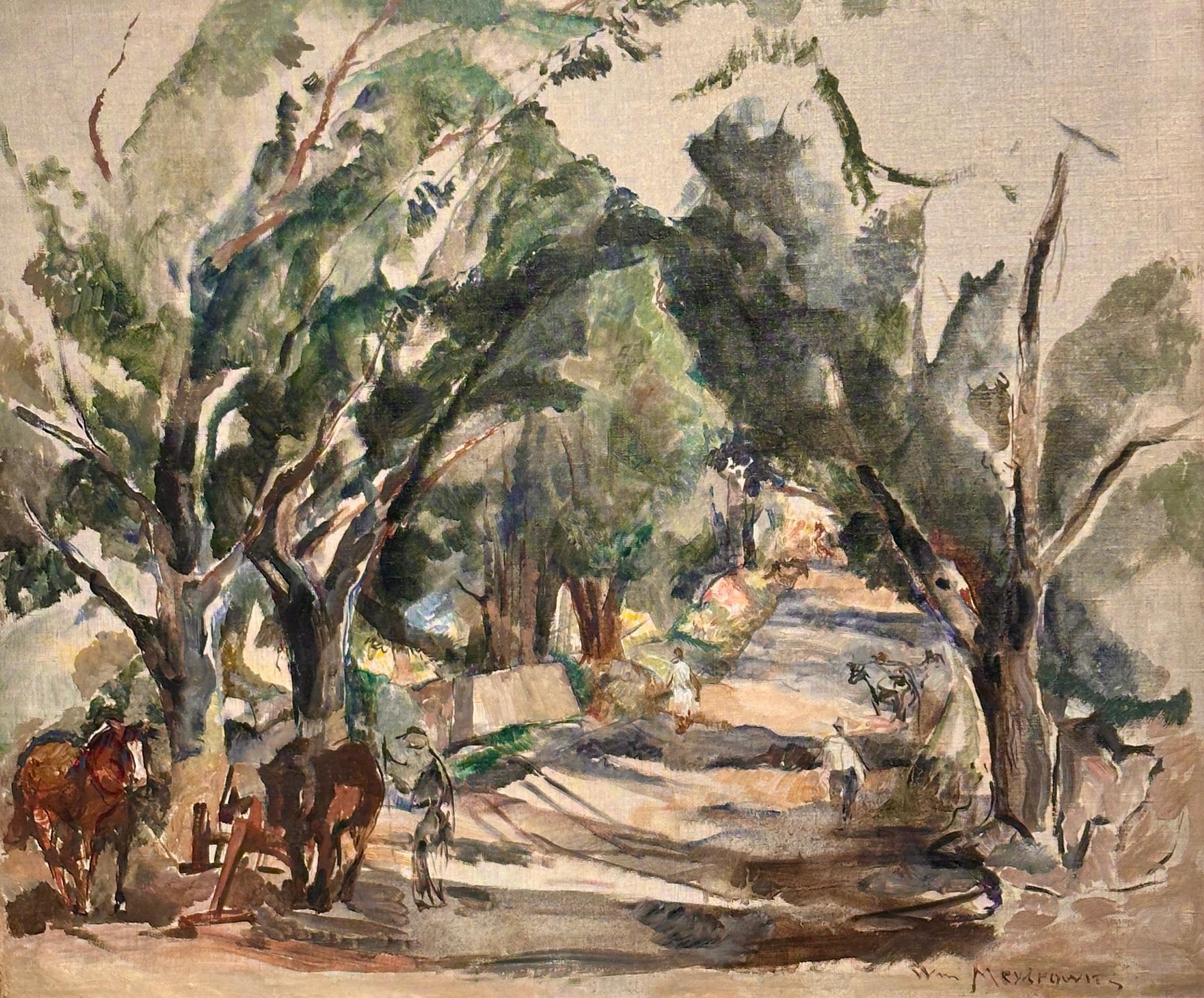 William Meyerowitz (1887-1981) était un peintre américain d'origine russe connu pour son utilisation impressionniste et expressive de la couleur, représentant souvent des paysages urbains et ruraux, des portraits et des natures mortes. Son travail