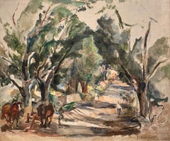 Modernist Painter William Meyerowitz Village Landscape Painting