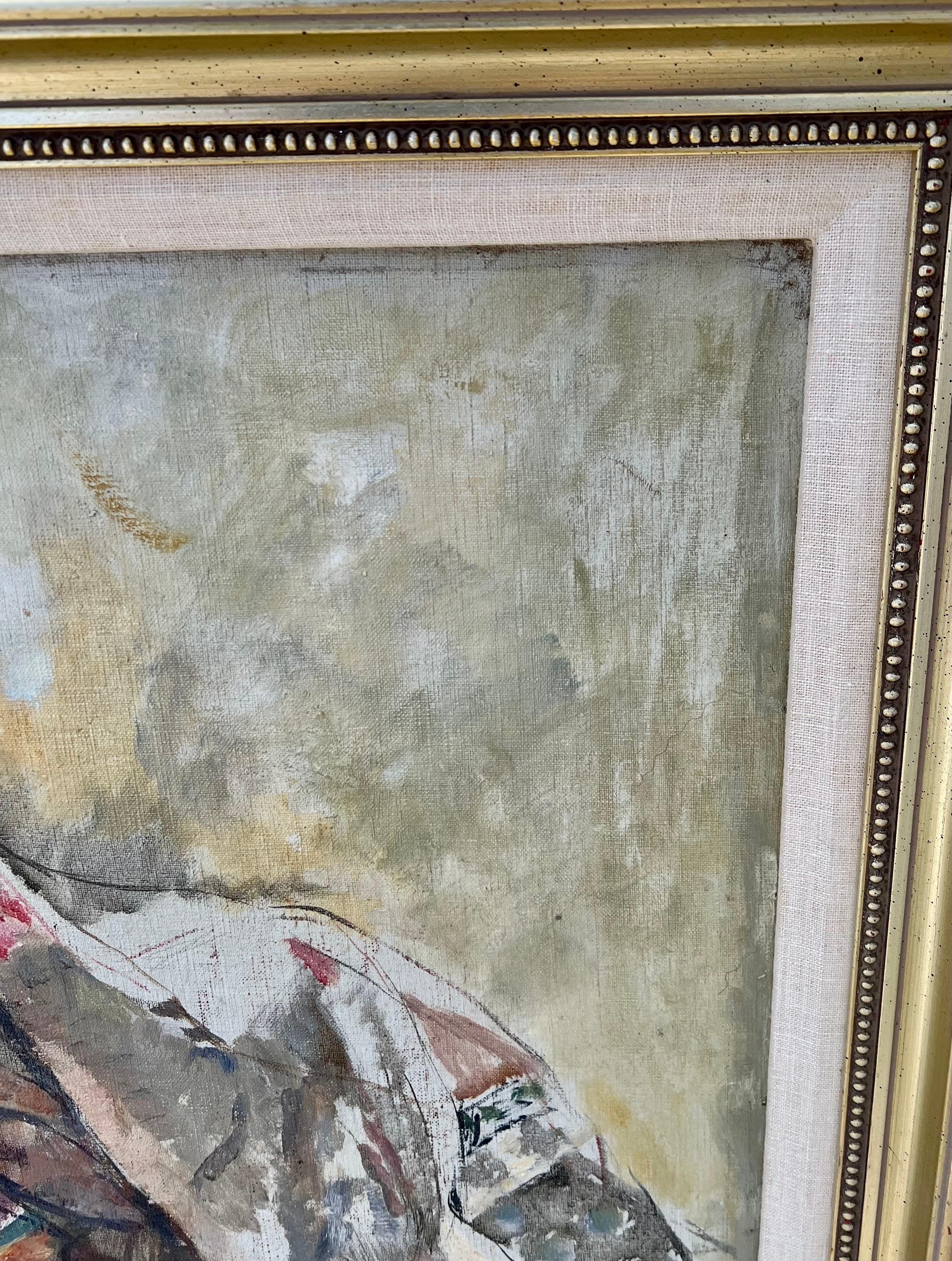 Pintura al óleo postimpresionista Naturaleza muerta con fruta William Meyerowitz WPA Art en venta 4