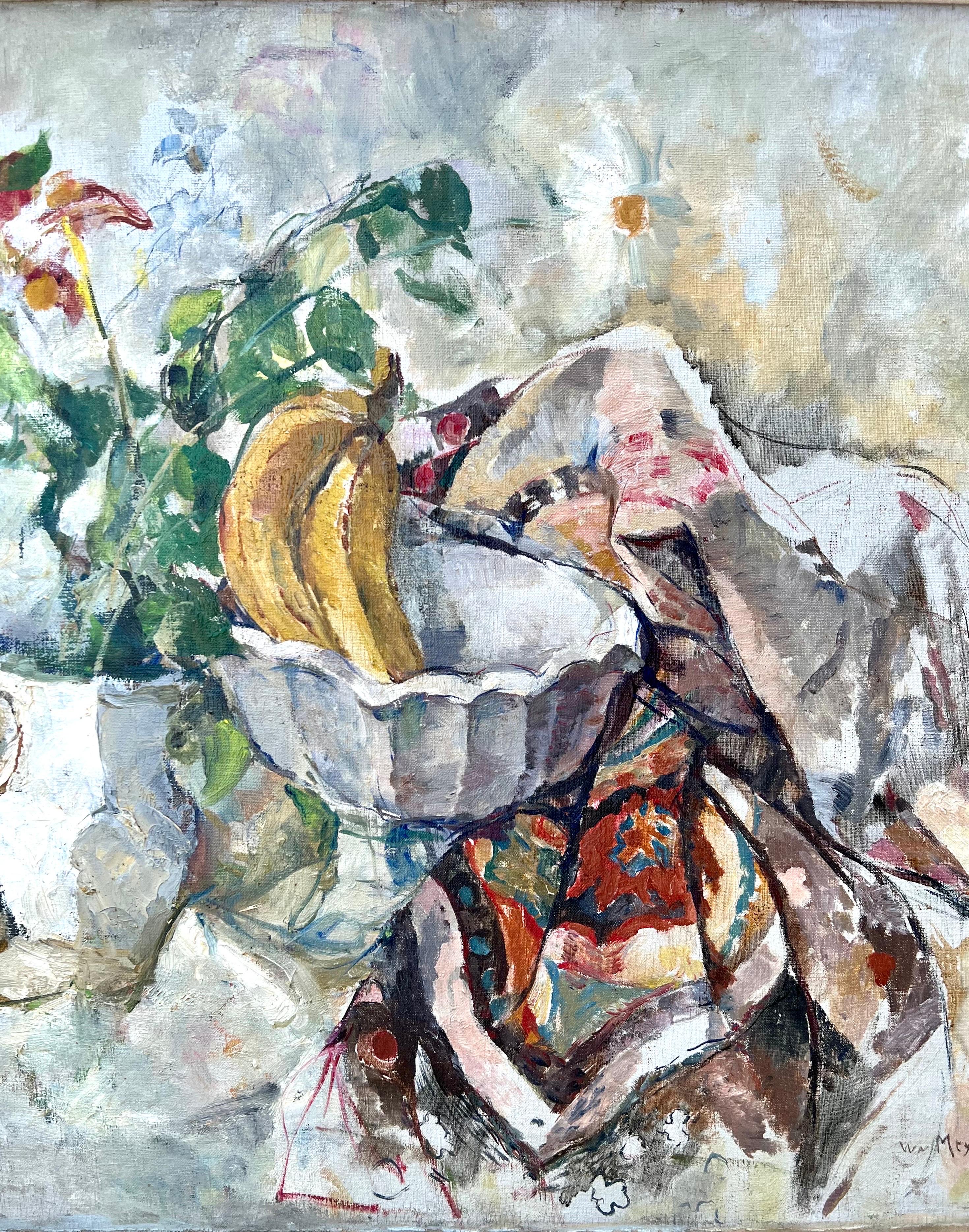 Postimpressionistisches Ölgemälde Stillleben mit Obst, William Meyerowitz, WPA-Kunst im Angebot 7