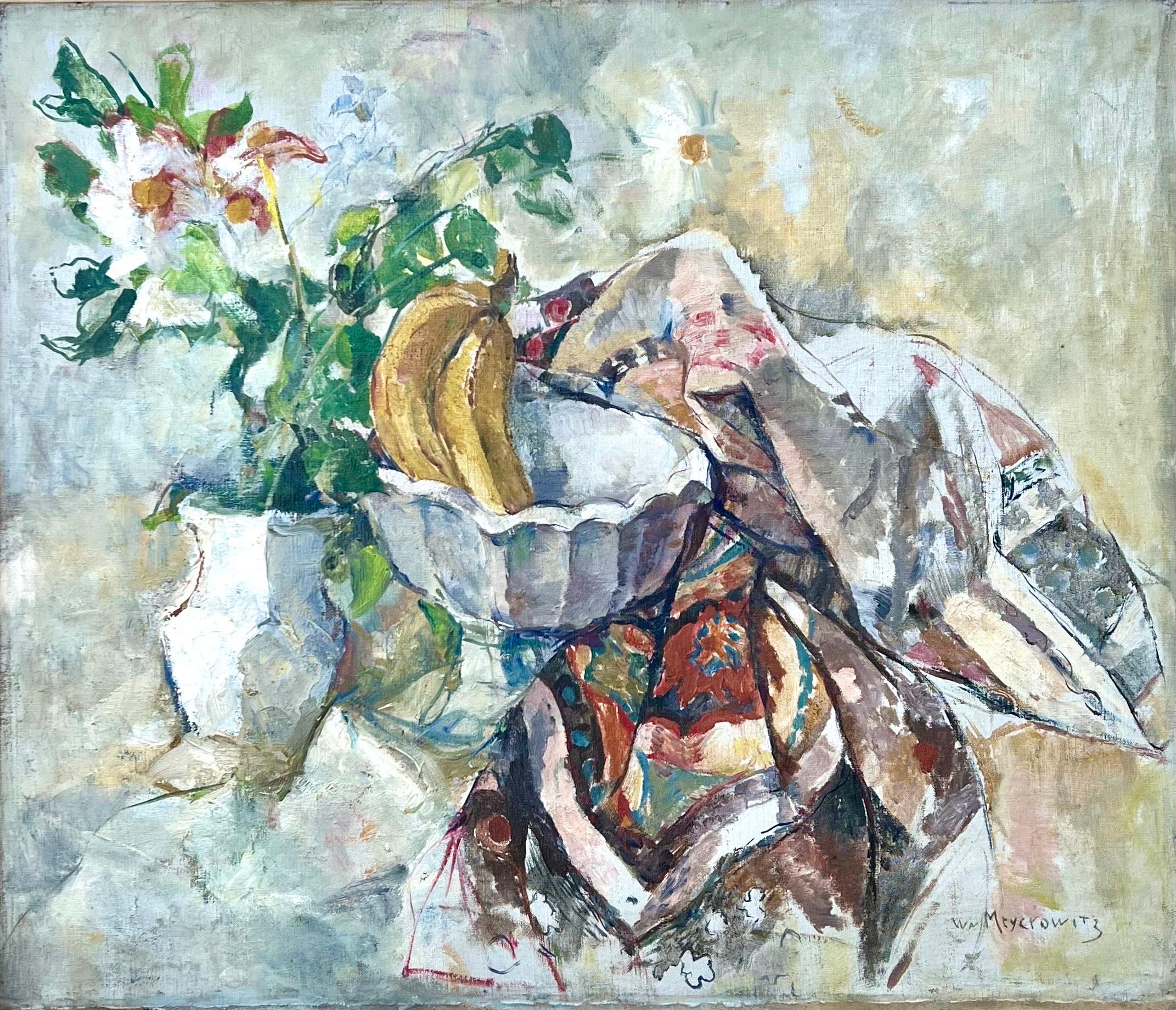 Postimpressionistisches Ölgemälde Stillleben mit Obst, William Meyerowitz, WPA-Kunst im Angebot 8