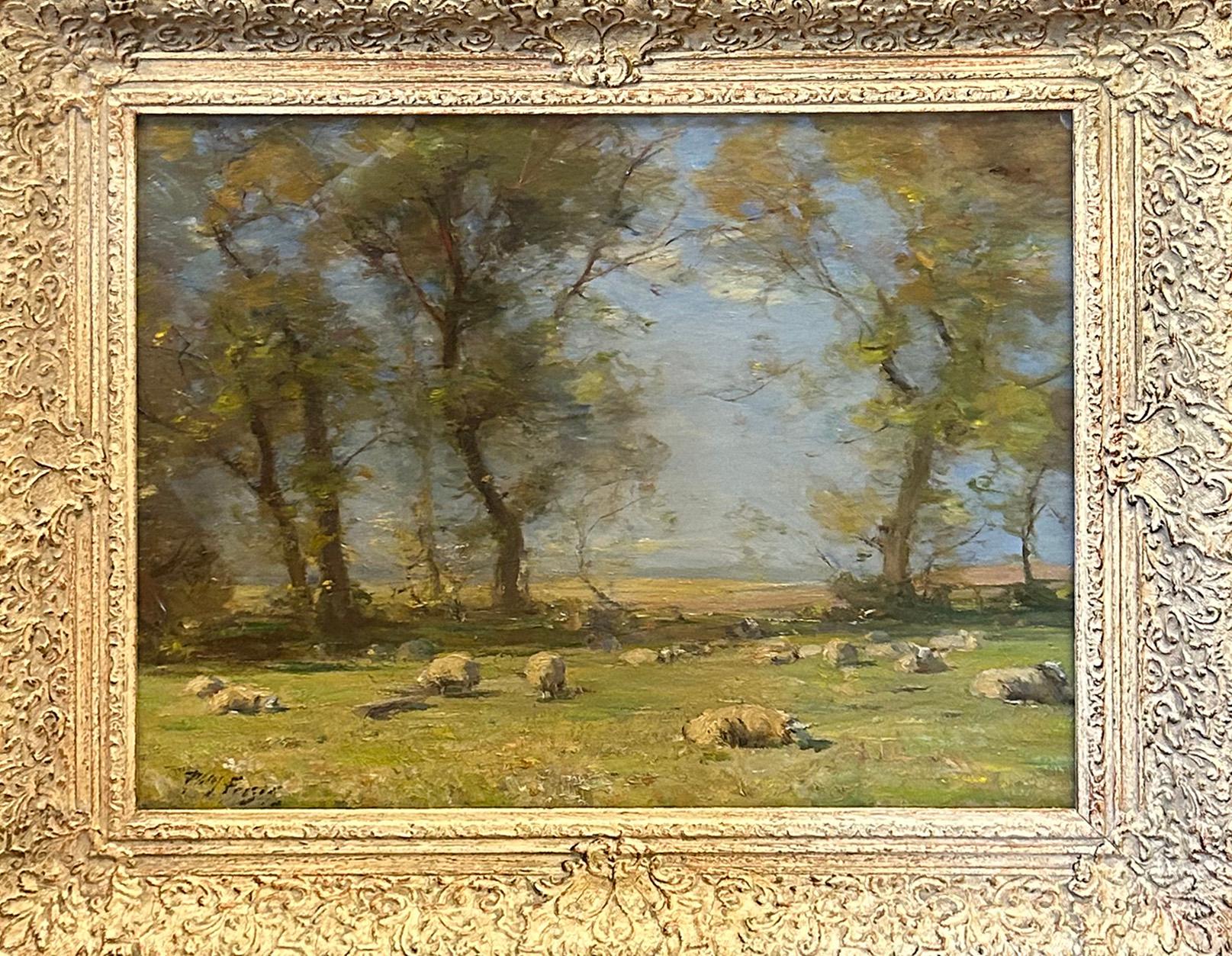A Summer's Day, impressionist, early 20th century, oil on canvas - Painting by William Miller Frazer