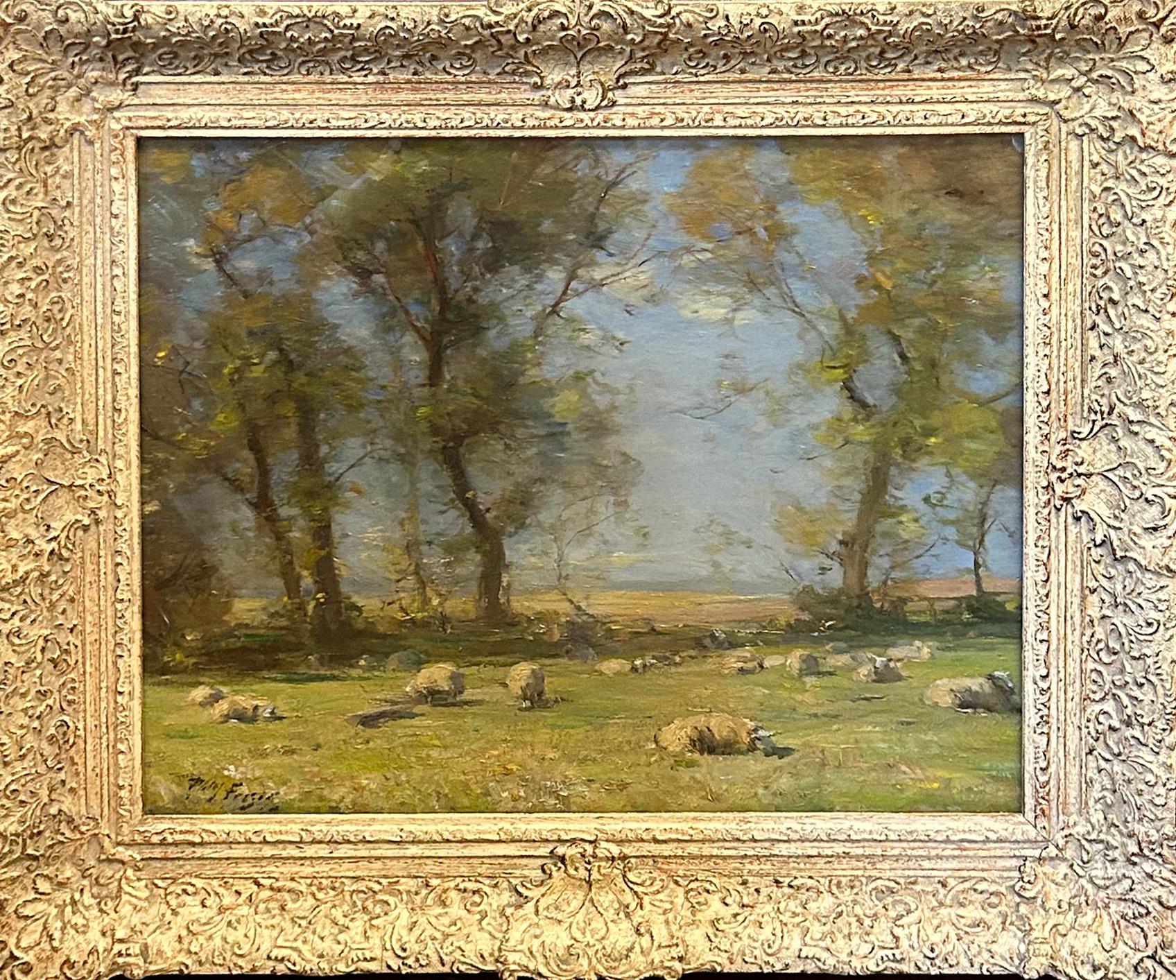 William Miller Frazer Landscape Painting - A Summer's Day, impressionist, early 20th century, oil on canvas