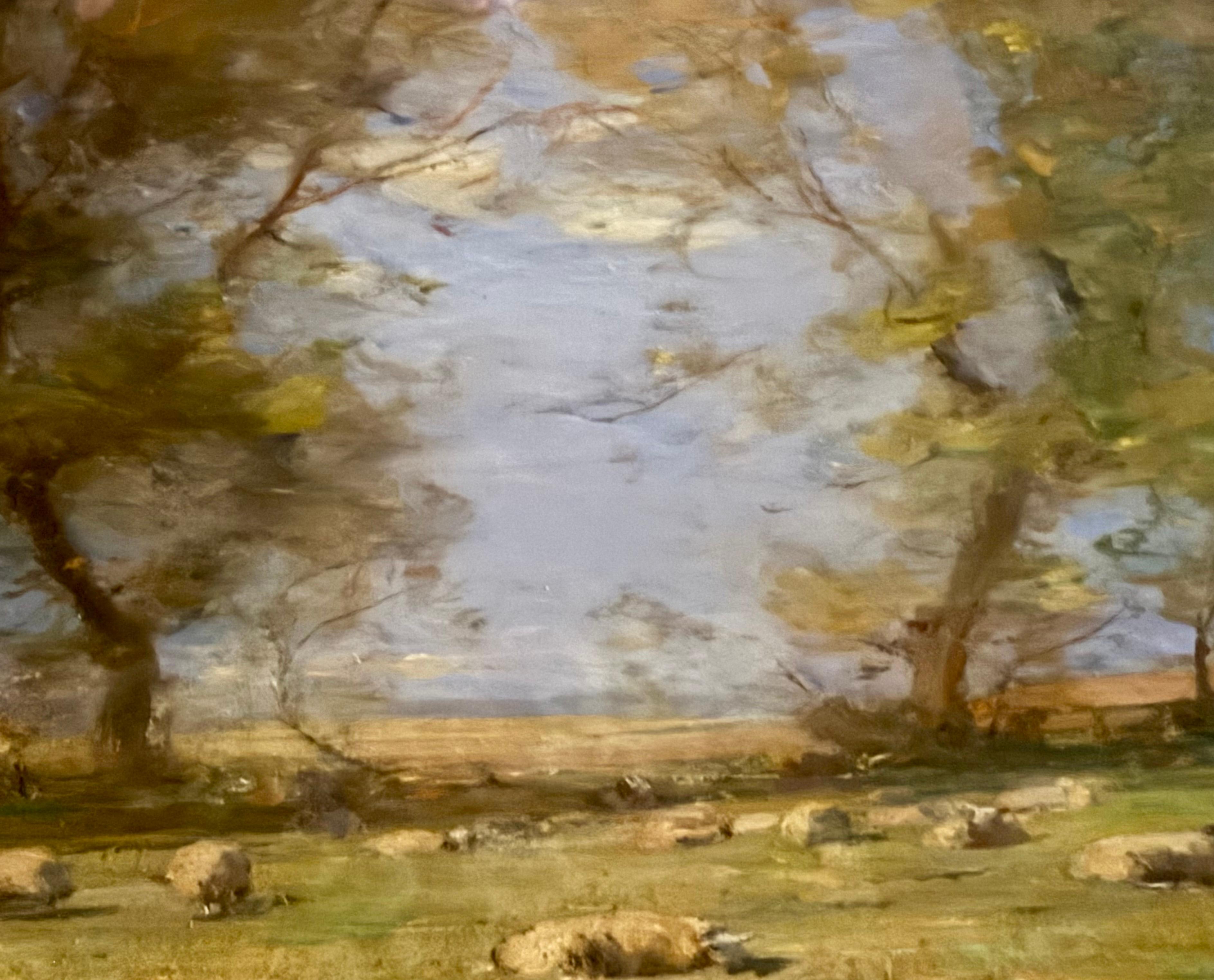 A Summer's Day, impressionistischer Sommertag, frühes 20. Jahrhundert, Öl auf Leinwand im Angebot 5