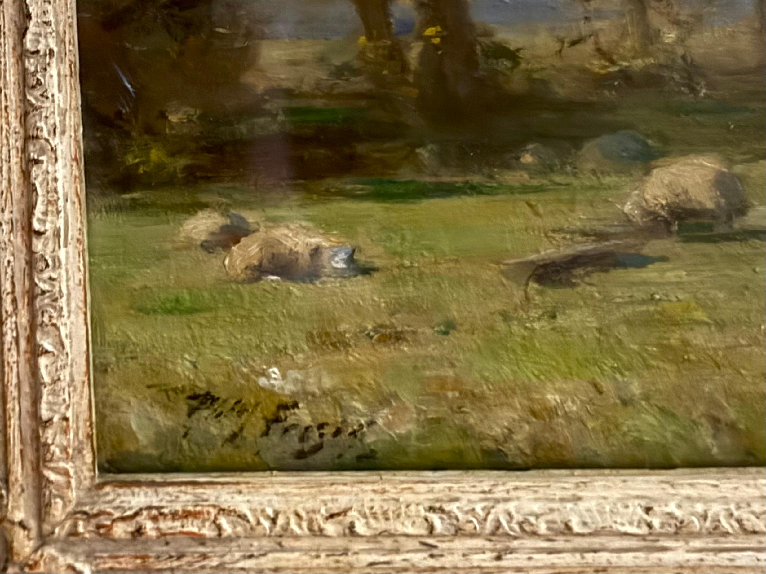 A Summer's Day, impressionistischer Sommertag, frühes 20. Jahrhundert, Öl auf Leinwand im Angebot 15
