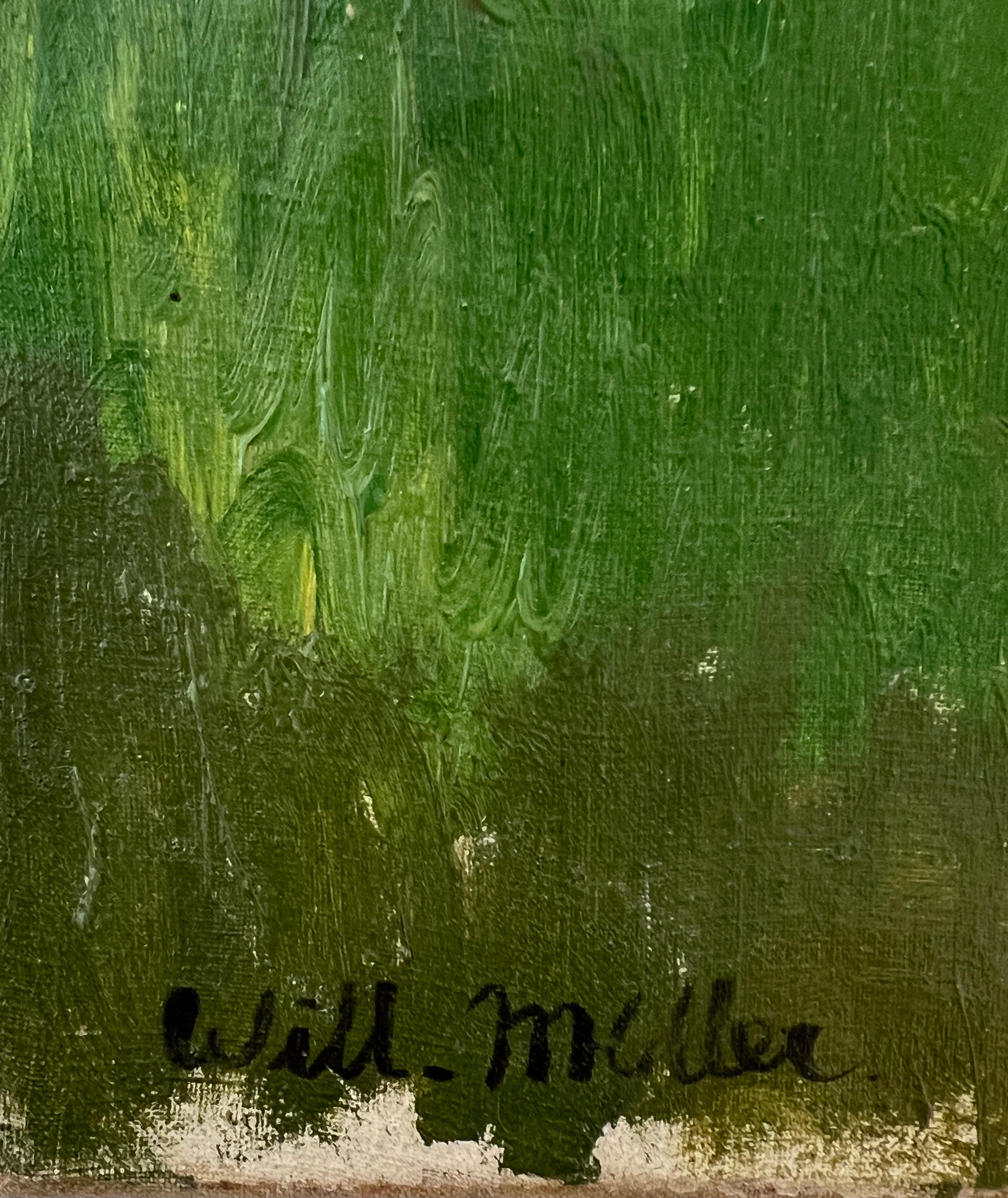The edge of the path - Brown Landscape Painting by William Müller