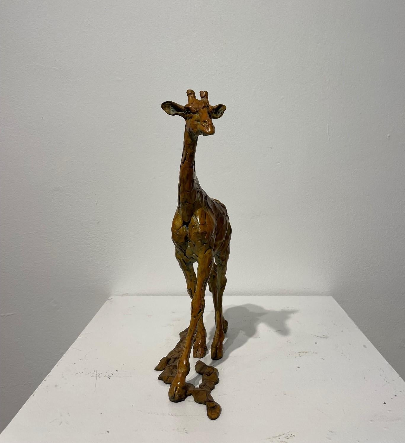 Giraffa che cammina  Una scultura originale in bronzo - Sculpture Contemporaneo di William Montgomery