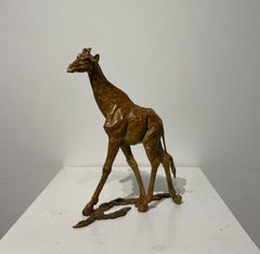 Giraffenspaziergang  Eine Original-Bronzeskulptur aus Bronze