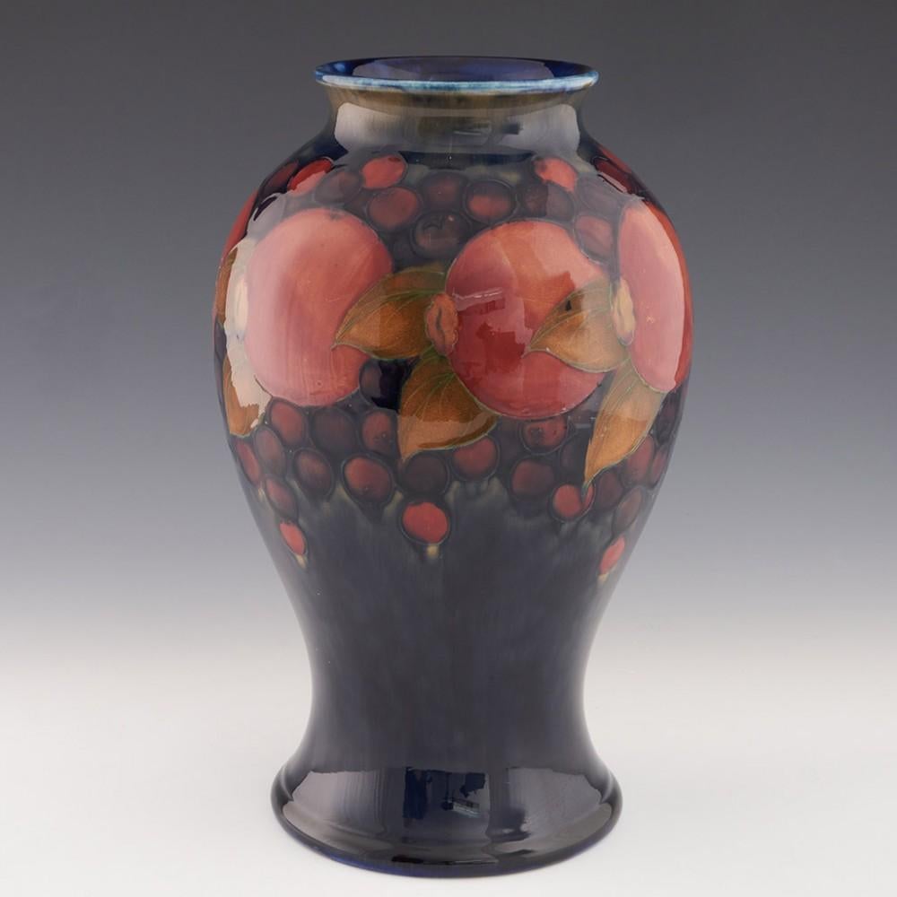 British William Moocroft Very Large Pomegranate Pattern Vase c1930
