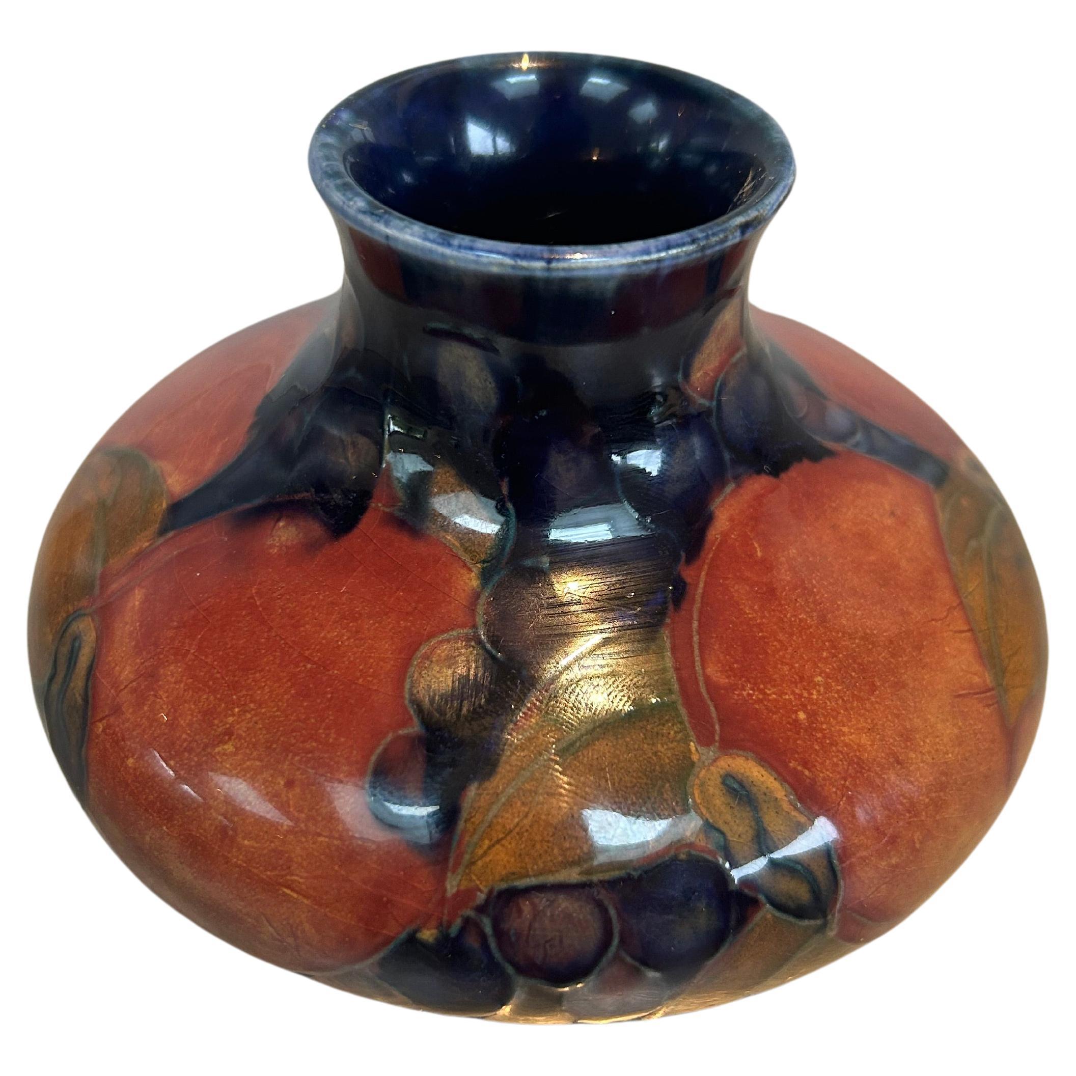 William Moorcroft Burslem Vintage Pomegranate Pattern, Stamped and Signed Vase