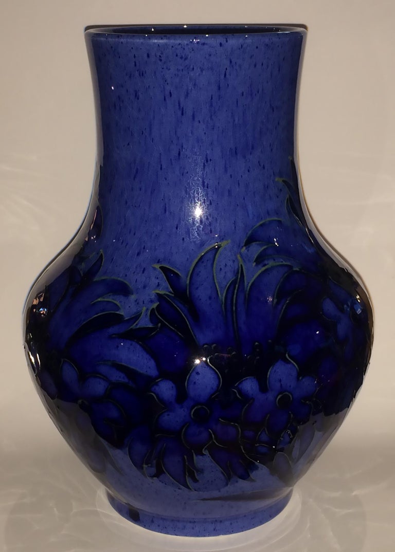 William Moorcroft Cornflower Blue Vase at 1stDibs