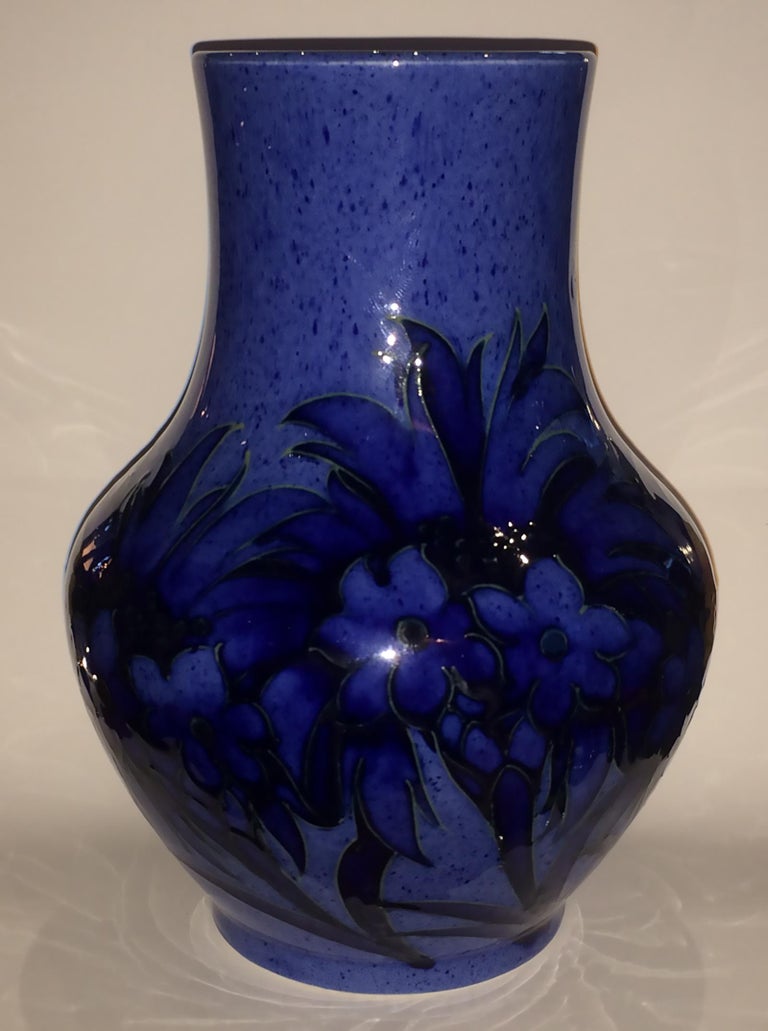 William Moorcroft Cornflower Blue Vase at 1stDibs