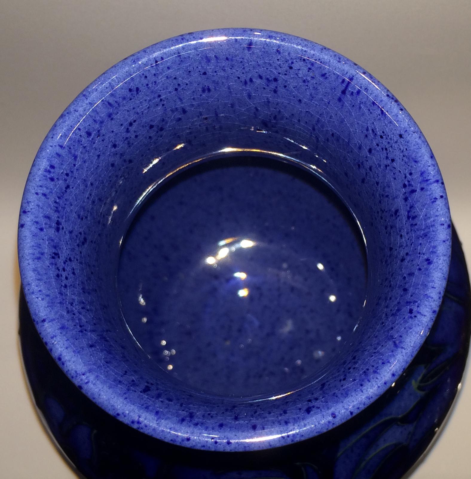 moorcroft blue vase