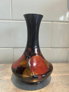 William Moorcroft, England Stamped and Signed Vintage Pomegranate Pattern Vase
