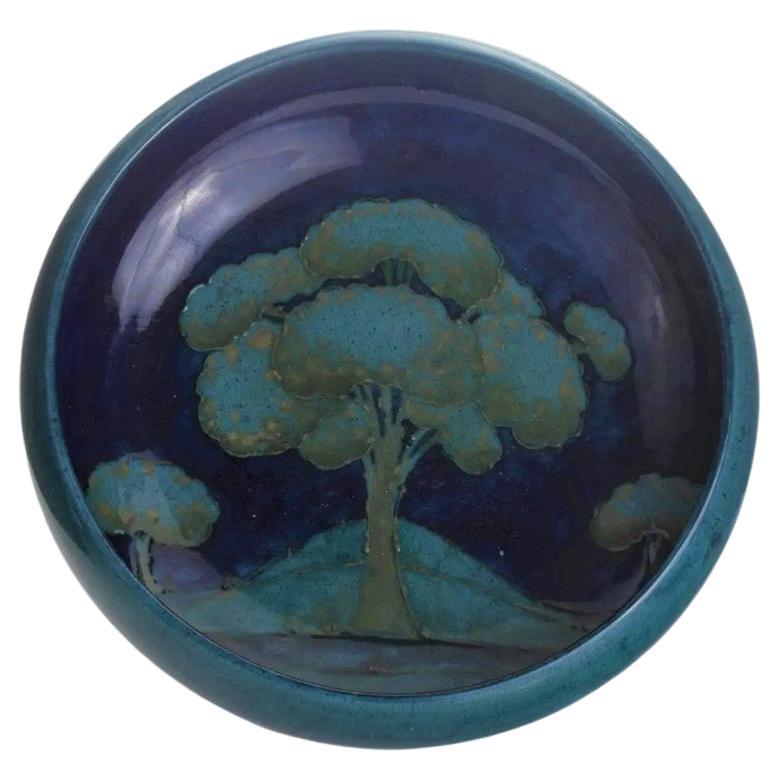 William Moorcroft for Moorcroft Pottery 'MOONLIT BLUE' große Schale, um 1925