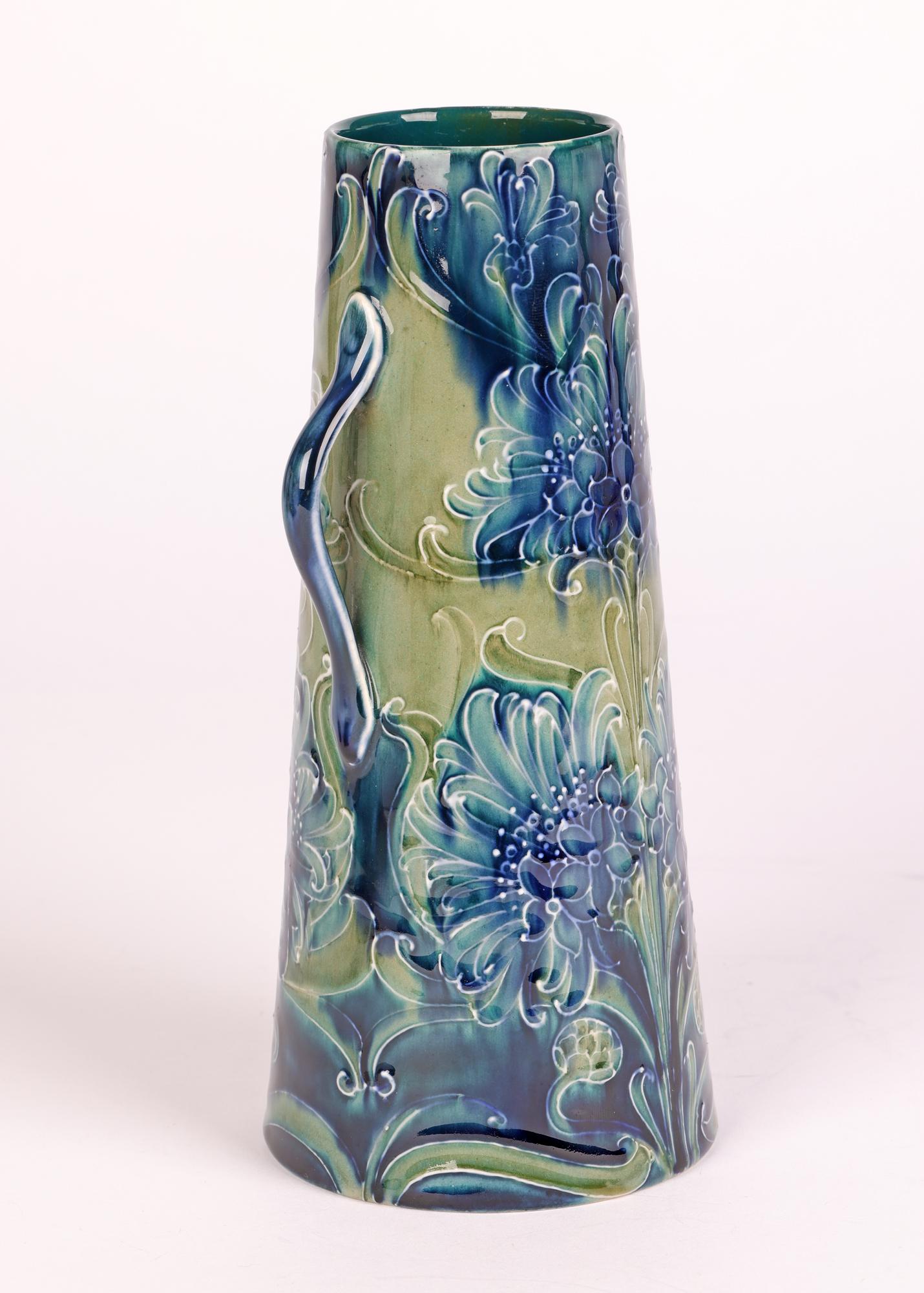 William Moorcroft James MacIntyre Blue Cornflower Twin Handled Vase 1898 2