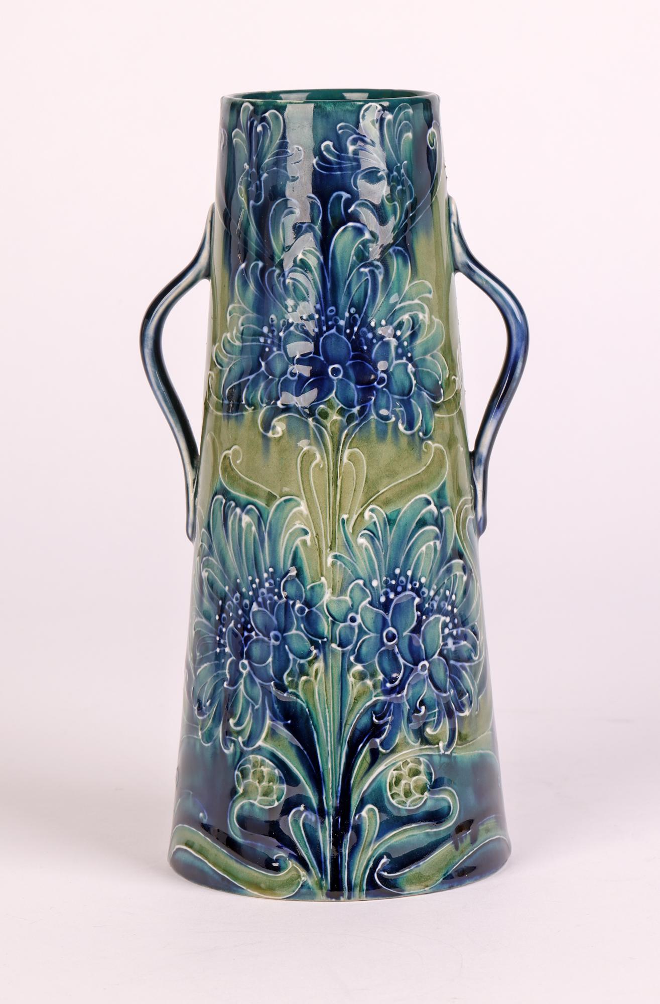 William Moorcroft James MacIntyre Blue Cornflower Twin Handled Vase 1898 6