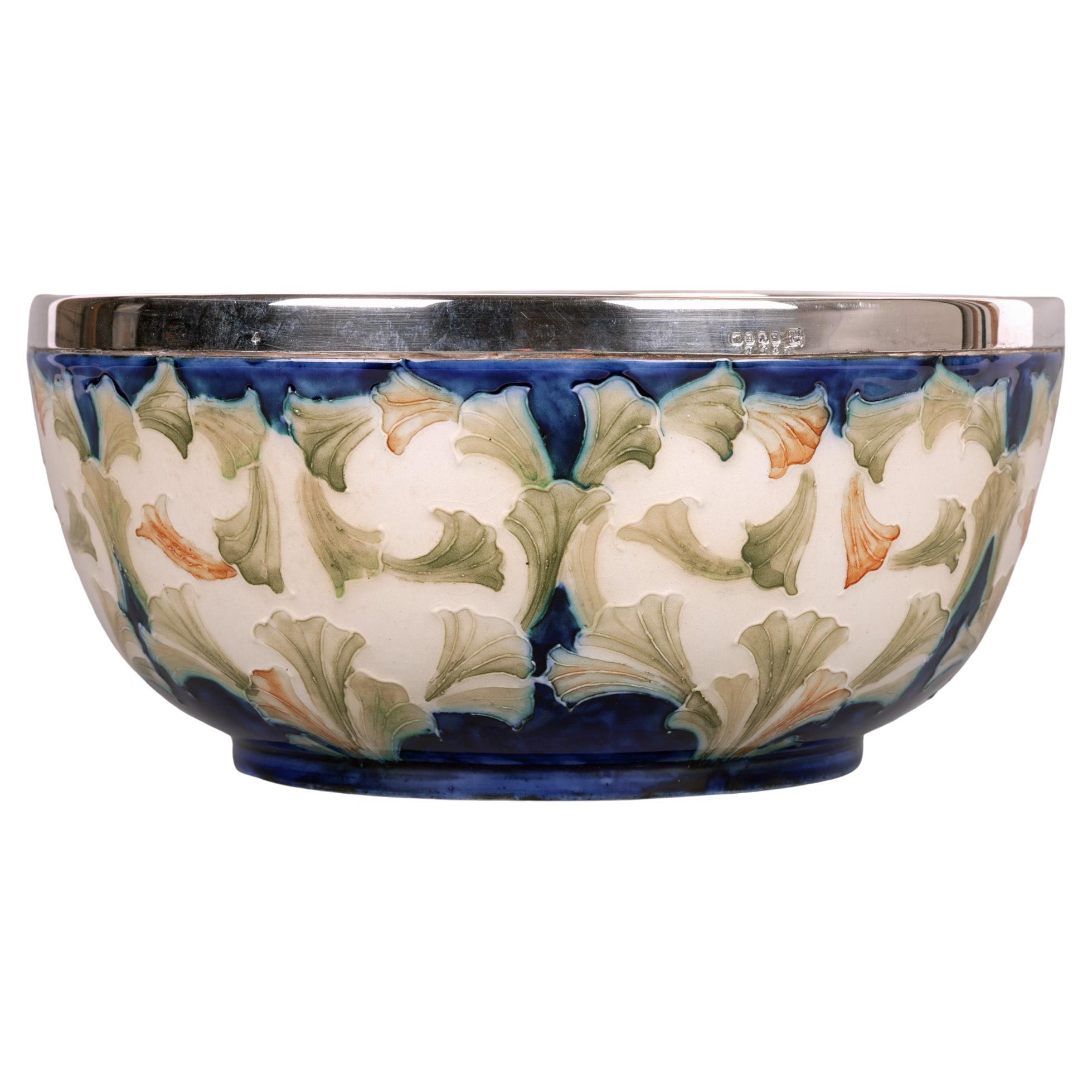 William Moorcroft MacIntyre Art Nouveau Bell Flower Bowl For Sale