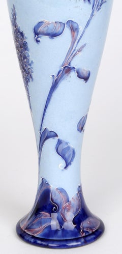 William Moorcroft MacIntyre Art Nouveau Elegantly Shaped Blue Lilac Pottery Jug