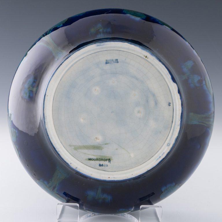 Early 20th Century William Moorcroft Moonlit Blue Bowl c1925