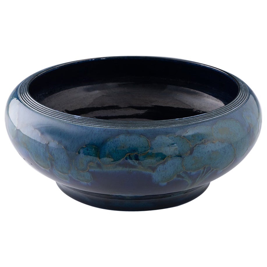 William Moorcroft Moonlit Blue Bowl c1925