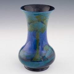 William Moorcroft Pottery Vase Moonlit Blue  c1925