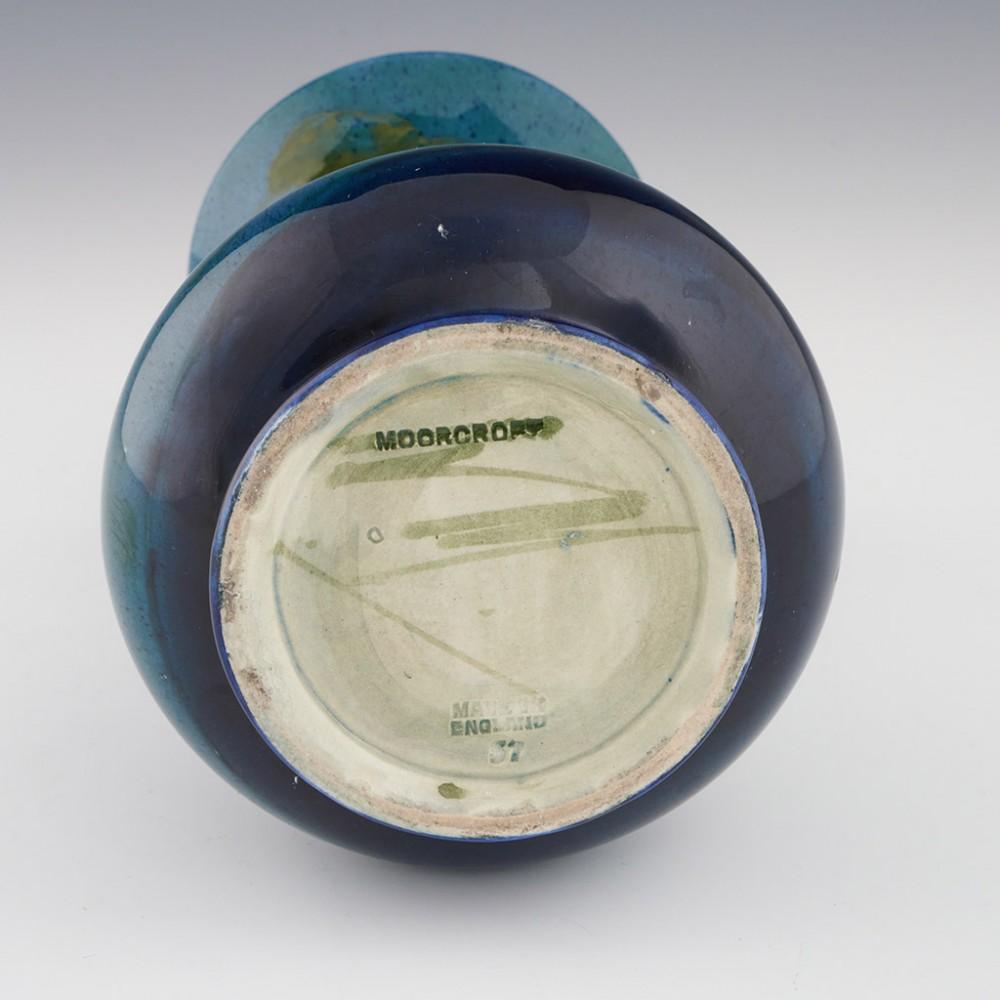 William Moorcroft Pottery Vase Moonlit Blue  c1925 1