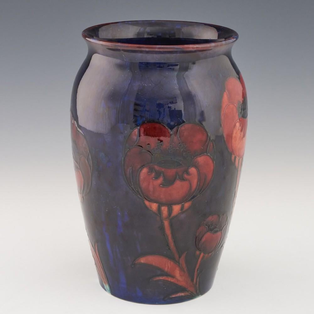 British William Moorcroft Poppy Vase c1925 For Sale