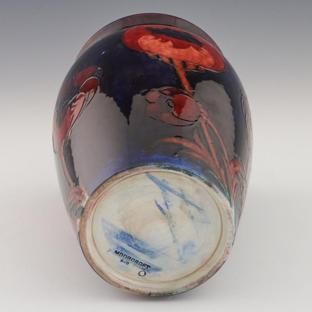 William Moorcroft Poppy Vase c1925 For Sale 1