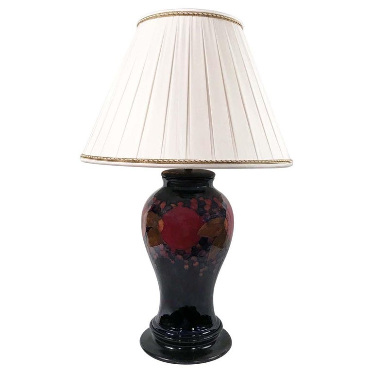 William Moorcroft Pottery Pomegranate Table Lamp at 1stDibs