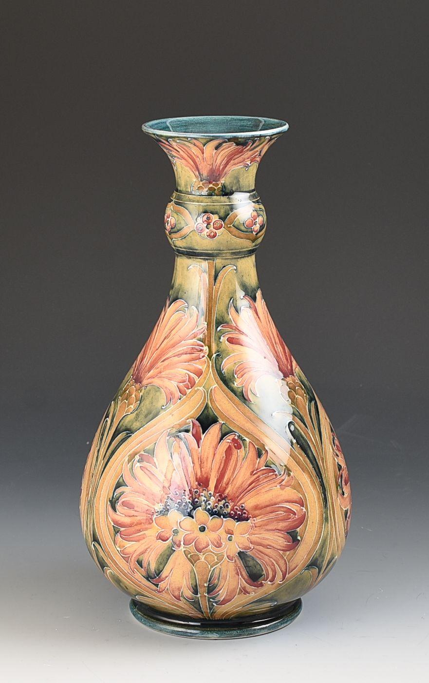 British William Moorcroft REVIVED CORNFLOWER VASE C.1912