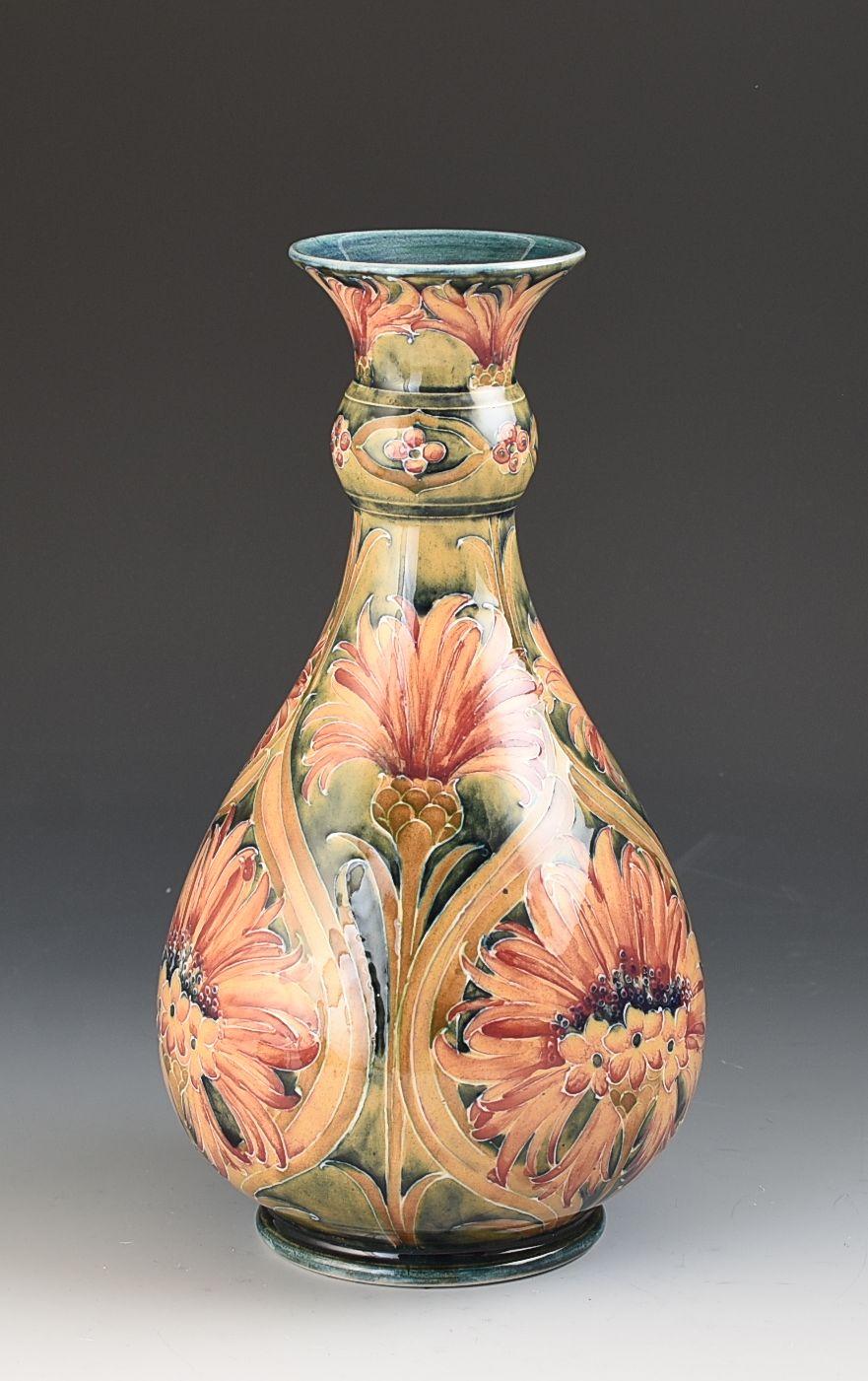 Hand-Painted William Moorcroft REVIVED CORNFLOWER VASE C.1912