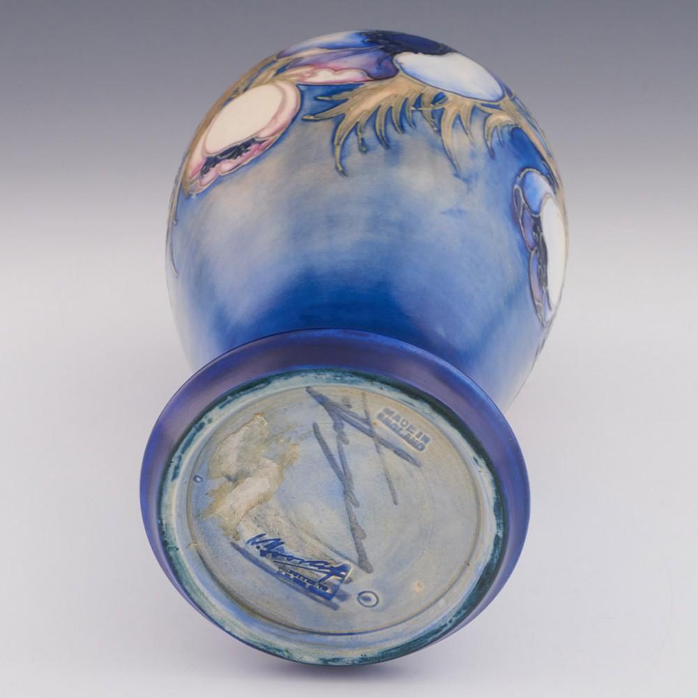 William Moorcroft Salt Glaze Anemone Vase, circa 1938 For Sale 2