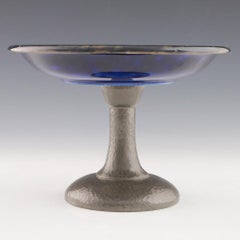 William Moorcroft Tudric Pewter Mounted Tazza c1915