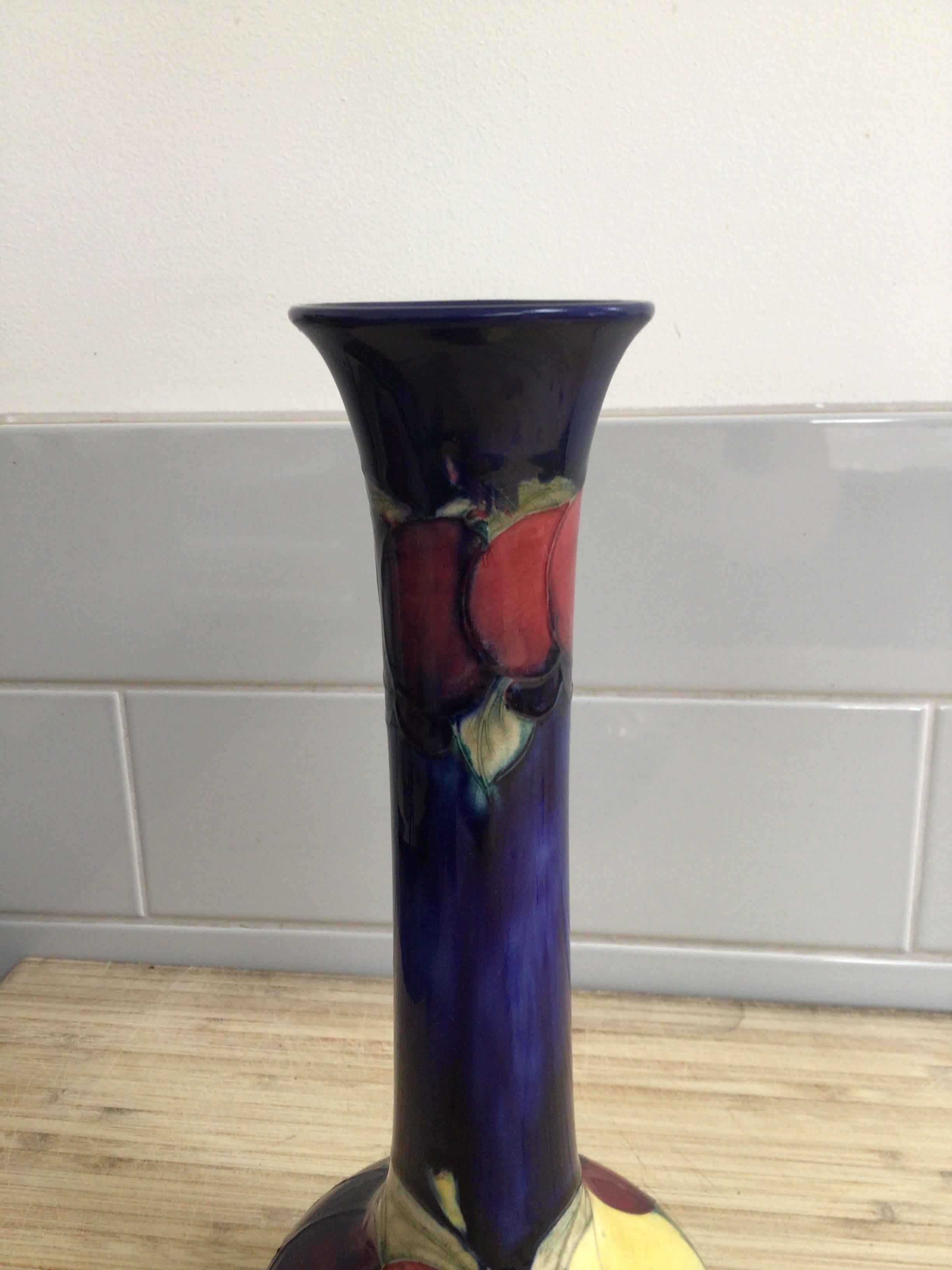 William Moorecroft Large Signed Vase Decorated in the Wisteria Design c1940’s 6