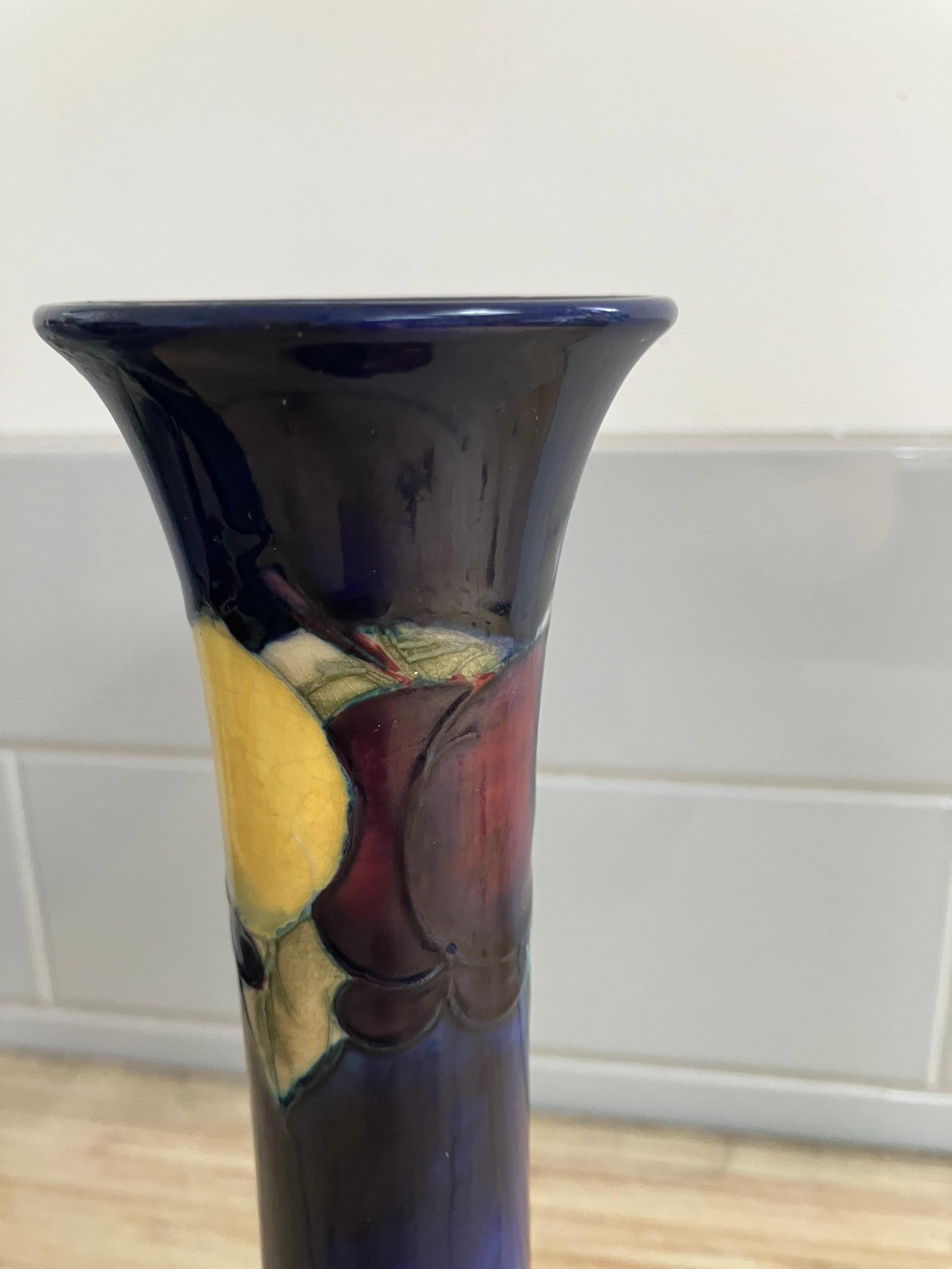 William Moorecroft Large Signed Vase Decorated in the Wisteria Design c1940’s 1