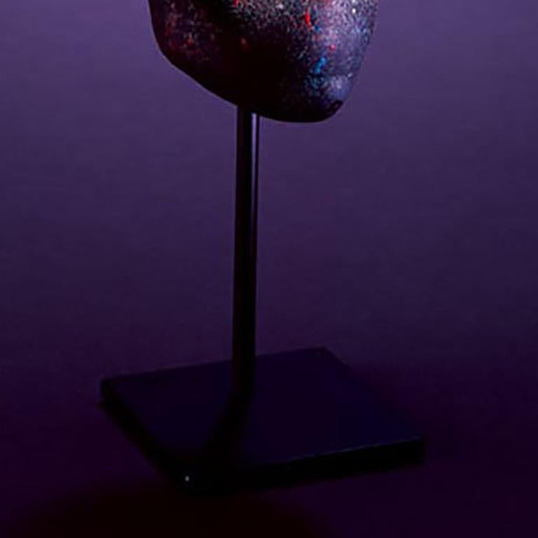 Man Adorned - Purple Figurative Sculpture by William Morris