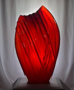 Standing Stone.  Blown Glass Contemporary Sculpture