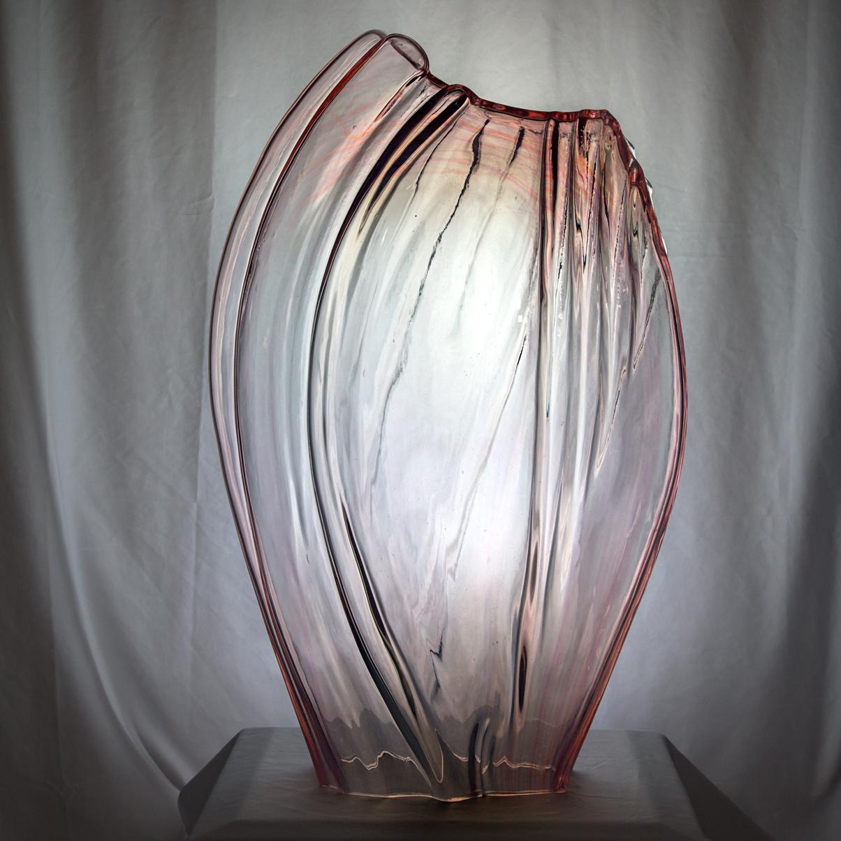 Standing Stone.  Contemporary blown glass art - Sculpture by William Morris