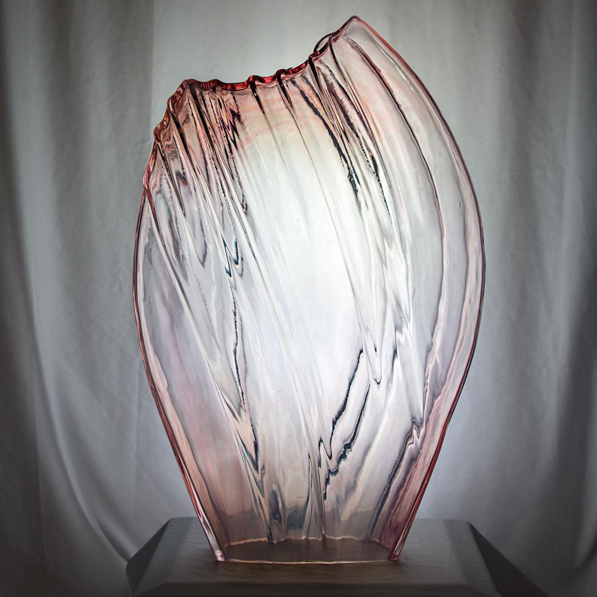 William Morris Figurative Sculpture - Standing Stone.  Contemporary blown glass art