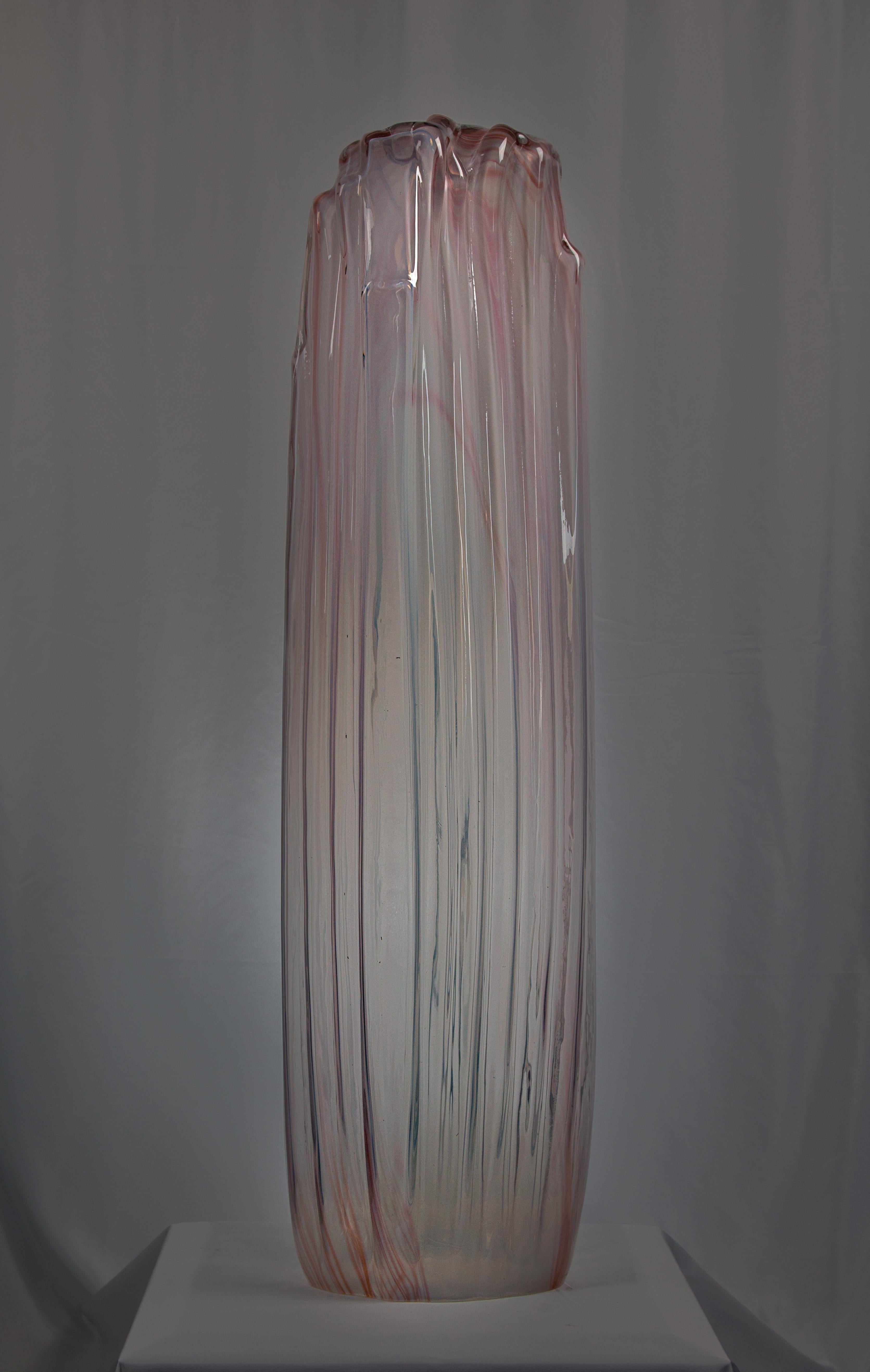 Standing Stone, Contemporary blown glass sculpture, Contemporary glass art - Sculpture by William Morris