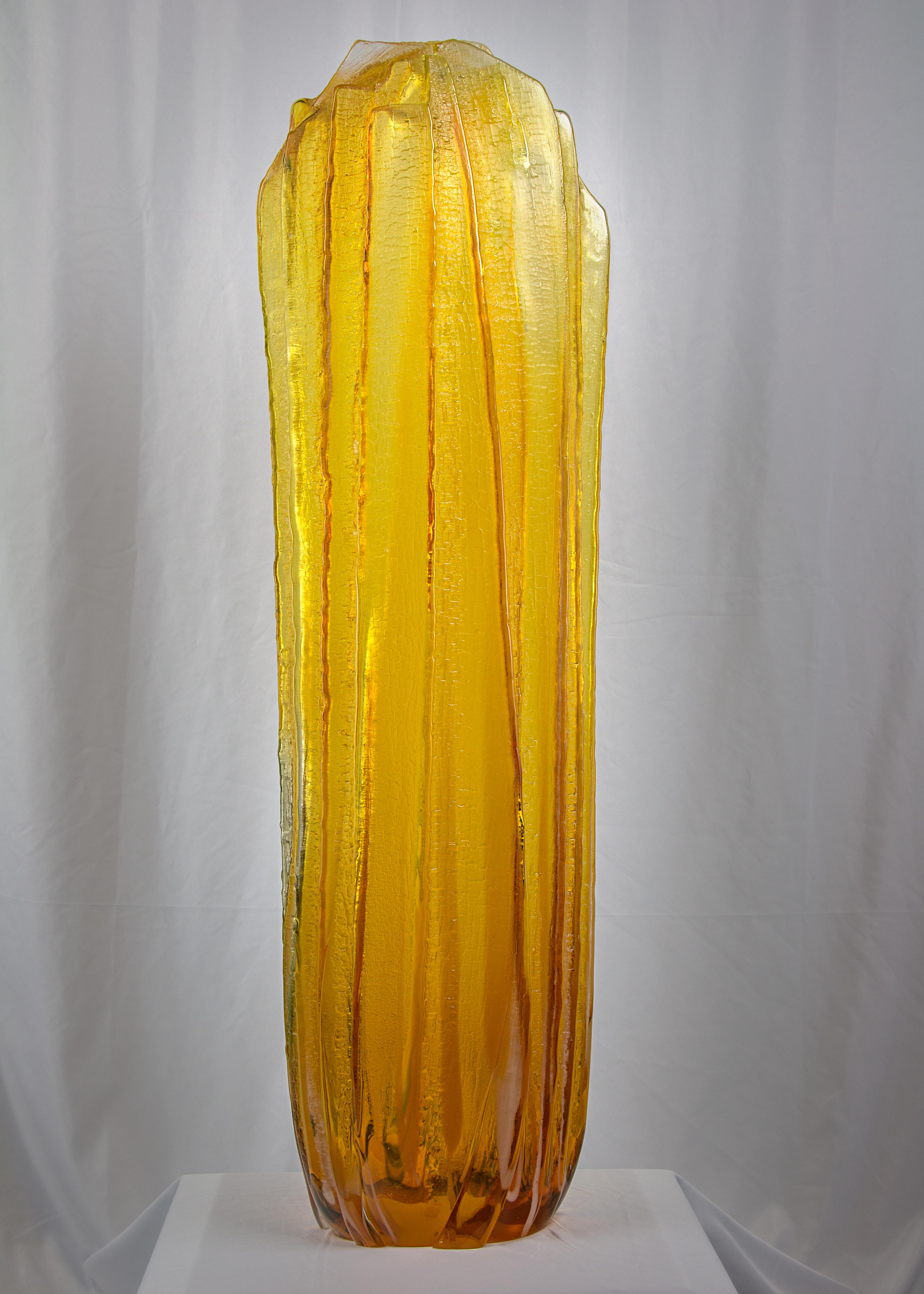 Standing Stone, Contemporary blown glass sculpture, Contemporary glass art - Sculpture by William Morris