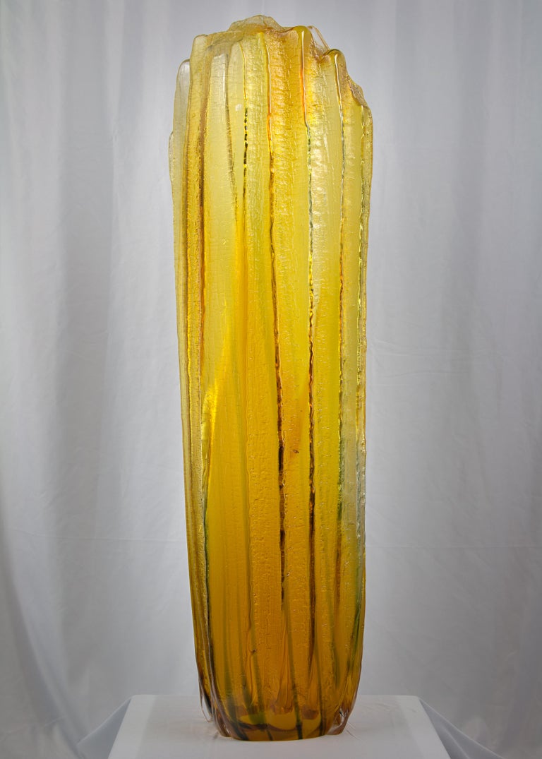 William Morris (b. 1957) Standing Stone, Contemporary blown glass sculpture, Contemporary